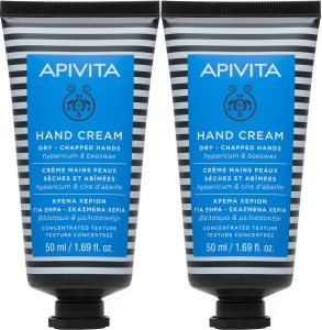 Pachet Apivita Cremă De Mâini Pentru Piele Uscată Și Deteriorată 2x50ml