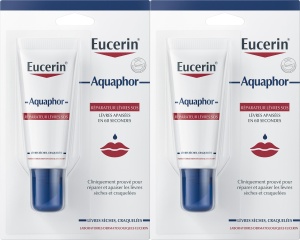 Pachet Eucerin Aquaphor Balsam De Buze Reparator SOS Tub 2x10ml