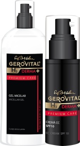Pachet Mix&Match Gerovital H3 Derma+ Premium Care Gel Micelar + Cremă CC SPF10