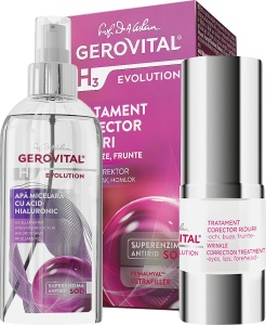 Pachet Mix&Match Gerovital H3 Evolution Apă Micelară + Tratament Corector Riduri Ochi/Buze/Frunte