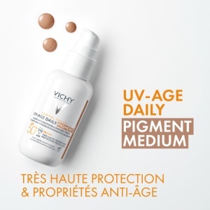 Vichy Capital Soleil UV-Age Daily Pigment Fluid Anti-Îmbătrânire Colorat SPF50+ Nuanta Medium 40ml - Img 4