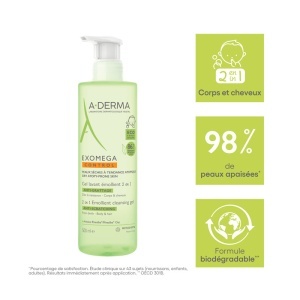 A-Derma Exomega Control Gel De Spălare Emolient 2în1 Anti‑Mâncărimi Pentru Piele Uscată Tendință Atopică 500ml - Img 5