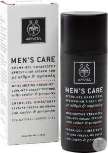 Apivita Men's Care Crema-Gel Hidratanta Textura Proaspata Non-Grasa Flacon 50ml
