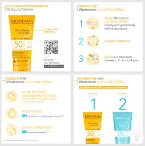 Bioderma Photoderm Lapte Ultra SPF50+ Pentru Față Și Corp Piele Sensibilă 200ml - Img 4