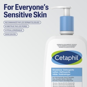 Cetaphil Loțiune De Curățare Pentru Față/Corp Piele Sensibilă Uscată Până La Normală 470ml - Img 2