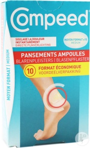 Compeed Plasturi Pentru Bășici Mărime Medie Format Economic 10 Bucăți