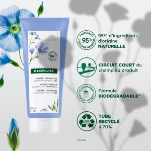 Klorane Balsam De Păr Volum Cu In Bio Păr Fin 200ml - Img 5