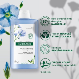 Klorane Șampon Volum Cu In Bio Păr Fin 200ml - Img 5