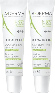 Pachet A-Derma Dermalibour+ Cica Balsam De Buze Reparator Și Ultra-Nutritiv 2x15ml