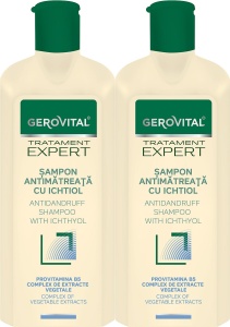 Pachet Gerovital Tratament Expert Șampon Antimătreață Cu Ichtiol 2x250ml