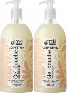 Pachet MKL Green Nature Cosm'Éthik Nuca De Cocos Sampon Dermatologic Bio Păr/Față/Corp 2x1l