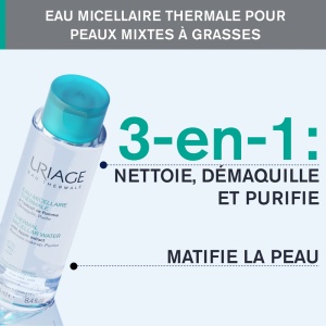 Uriage Eau Thermale Apă Micelară Termală Piele Mixtă Și Grasă Flacon 250ml - Img 4