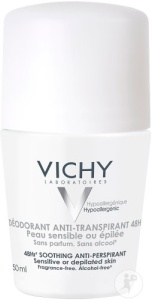 Vichy Deodorant Antiperspirant 48h Pentru Piele Sensibilă Sau Epilată Roll-On 50ml