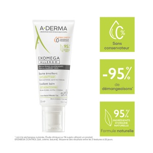 A-Derma Exomega Allergo Balsam Emolient Cosmetic Steril Anti-Mâncărime Piele Alergică Tub 200ml - Img 3