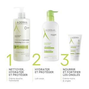 A-Derma Les Indispensables Cremă De Duș Hidratantă 500ml - Img 3