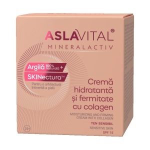 Aslavital Cremă Hidratantă Fermitate Colagen SPF15 50ml - Img 2