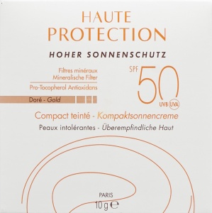 Avène Cremă Solară Compactă SPF50 Auriu Piele Sensibilă Cutie 10g - Img 3