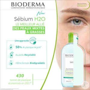 Bioderma Sébium H2O Apă Micelară Demachiantă Pentru Ten Mixt Și Gras 500ml - Img 5