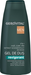 Gerovital Men Gel De Duș Revigorant 3 În 1 400ml
