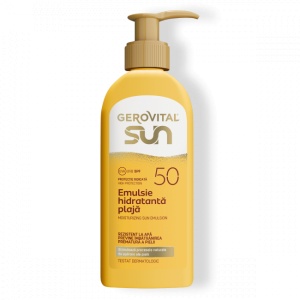 Gerovital Sun Emulsie Hiratantă Plajă SPF50 Flacon Dozator 200ml