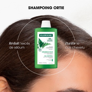 Klorane Urzică Bio Șampon Seboreductor Purifiant Și Reechilibrant Pentru Păr Gras 400ml - Img 6