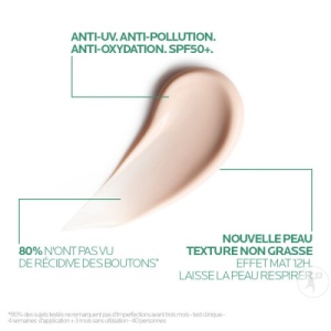 La Roche‑Posay Anthelios Oil Correct Gel‑Crema Solar Matifiant SPF50+ Pentru Piele Grasă 50ml - Img 2