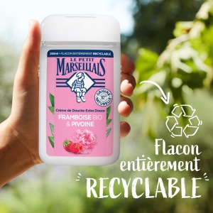 Le Petit Marseillais Extra Doux Cremă De Duș Hidratantă Cu Zmeură Bio Și Bujor Pentru Toate Tipurile De Piele 250ml - Img 2