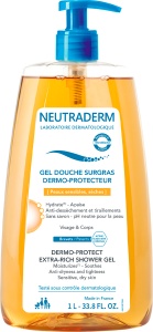 Neutraderm Gel De Duș Rehidrant Dermatoprotector Față/Corp Piele Uscată Și Sensibilă 1L