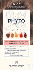 Phyto Phytocolor Vopsea Permanentă 6.77 Maro Deschis Cappuccino 1 Kit