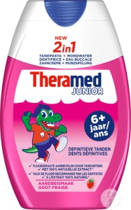 Theramed Junior 2in1 Pastă De Dinți +6 Ani Aroma De Capsuni 75ml