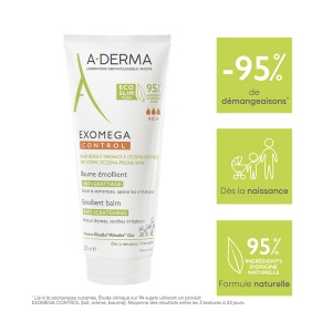A-Derma Exomega Control Balsam Emolient Anti-Mâncărime Piele Uscată Atopică/Eczemă 200ml - Img 3