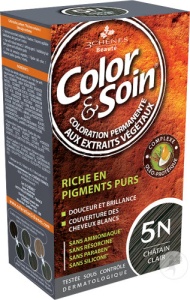 Color & Soin Vopsea Permanentă Cu Extracte Vegetale 5N Castaniu Deschis 1 Kit