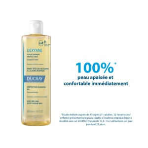 Ducray Dexyane Ulei De Spălare Protector Piele Foarte Uscată Predispusă La Eczemă Atopică 400ml - Img 5
