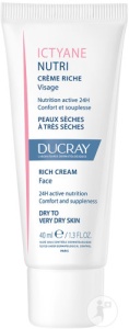 Ducray Ictyane Nutri Cremă Cu Textura Bogata Pentru Față Piele Uscată Spre Foarte Uscată 40ml