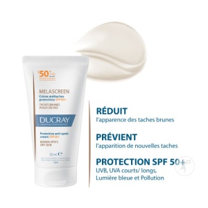 Ducray Melascreen Cremă Protectoare Depigmentantă SPF50+ 50ml - Img 3