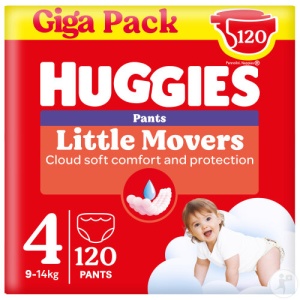 Huggies Little Movers Scutece Chiloțel Mărimea 4 Copii 120 Bucăți