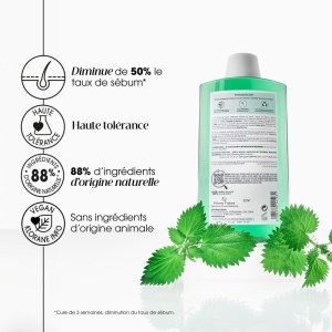 Klorane Urzică Bio Șampon Seboreductor Purifiant Și Reechilibrant Pentru Păr Gras 400ml - Img 7