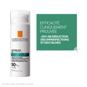 La Roche‑Posay Anthelios Oil Correct Gel‑Crema Solar Matifiant SPF50+ Pentru Piele Grasă 50ml - Img 3