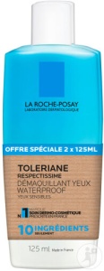 La Roche-Posay Toleriane Respectissime Demachiant Rezistent La Apă Pentru Ochi 2x125ml