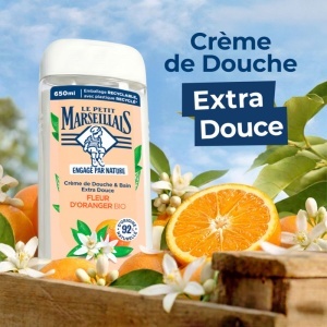 Le Petit Marseillais Gel De Duș Cu Flori De Portocal Bio Pentru Toate Tipurile De Piele 650ml - Img 3