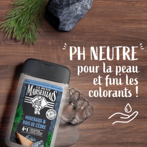 Le Petit Marseillais Gel De Duș Revigorant 4 În 1 Cu Minerale Și Lemn De Cedru Pentru Corp Față Păr Și Barbă 250ml - Img 6