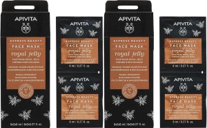 Pachet Apivita Express Beauty Mască De Față Tonifiantă Şi Revitalizantă Cu Lăptișor De Matcă 4x8ml