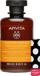 Pachet Mix&Match Apivita Keratin Repair Şampon + Apivita Balsam De Buze Cu Extract De Rodie