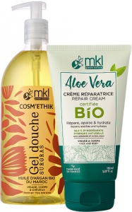 Pachet Mix&Match MKL Green Nature Coms'Éthik Ulei De Argan Gel De Duş + Aloe Vera Cremă Reparatoare 3în1 Bio
