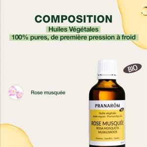 Pranarôm Ulei Vegetal Organic Trandafir Sălbatic 50ml - Img 5