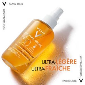 Vichy Capital Soleil Apă Protecție Solară SPF50 Toate Tipurile De Piele 200ml - Img 3