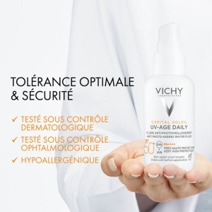 Vichy Capital Soleil UV-Age Daily Fluid Anti-Fotoîmbătrânire SPF50+ Maxi Flacon Cu Pompiță 80ml - Img 3