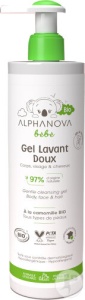 Alphanova Bébé Gel De Curățare 2-In-1 Bio Flacon Cu Pompă 400ml