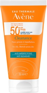 Avène Cleanance Cremă De Protecție Solară SPF50+ Pentru Ten Gras Și Predispus La Acnee Tub 50ml