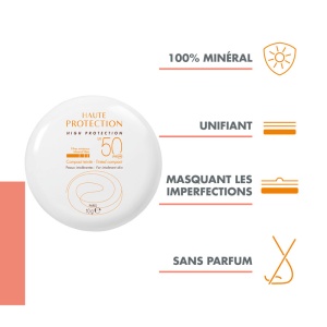 Avène Cremă Solară Compactă SPF50 Auriu Piele Sensibilă Cutie 10g - Img 5